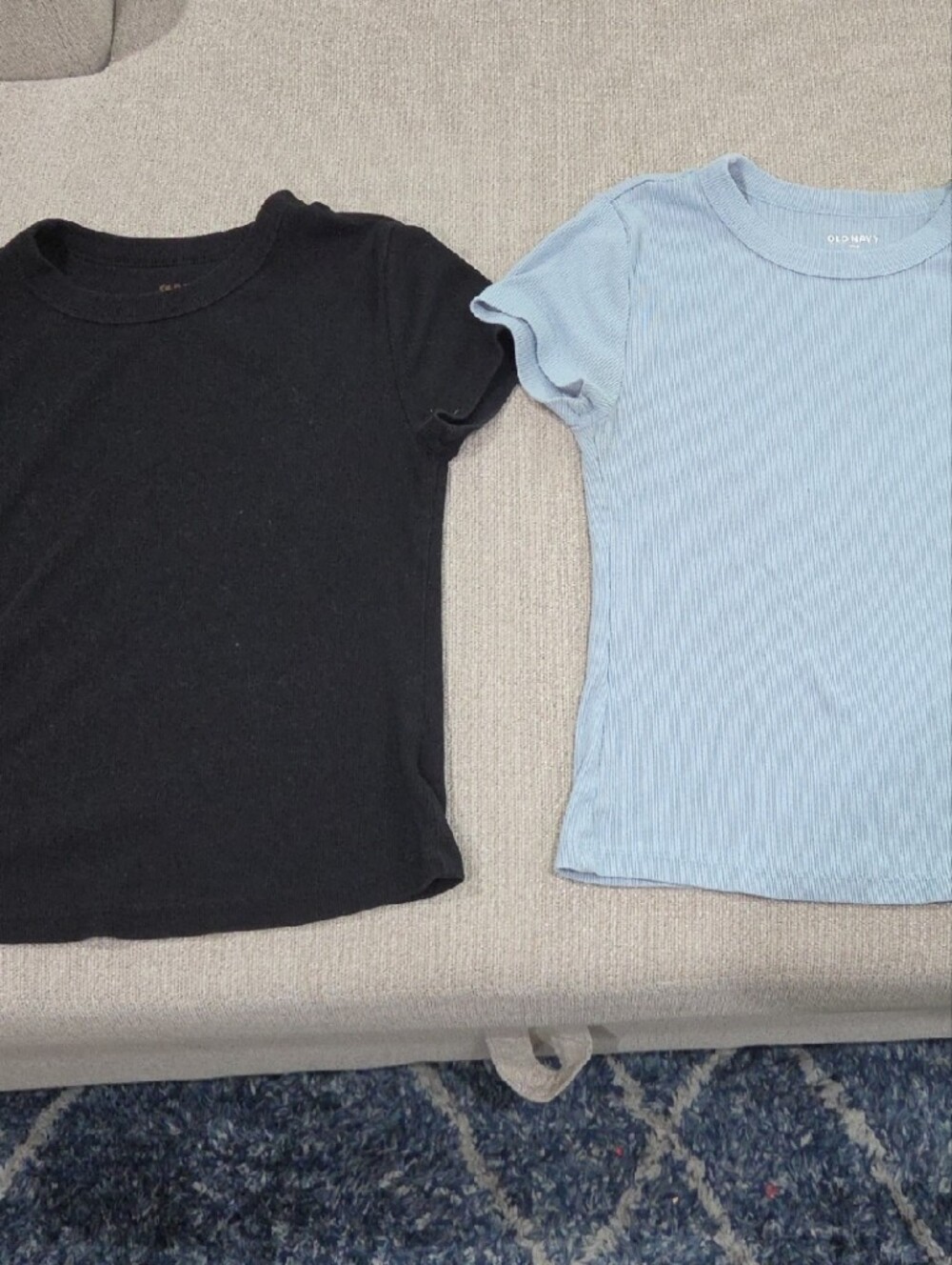 Old Navy Women Short-Sleeve Tees - Black & Light Blue